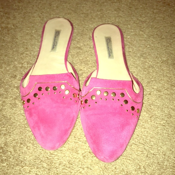 Oscar de la Rente suede flats - 39 1/2 - Picture 1 of 3